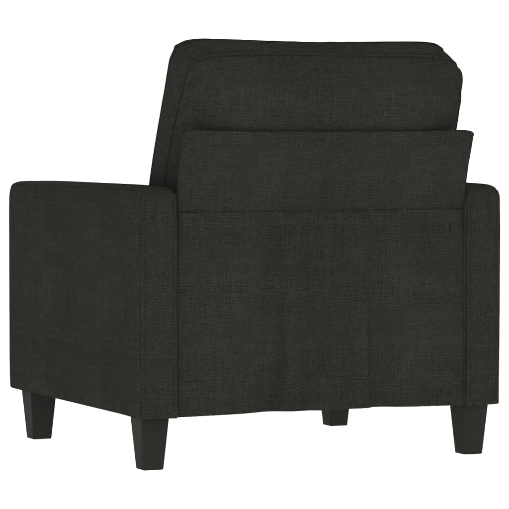 Fauteuil Noir 60 cm Tissu Canapés vidaXL   