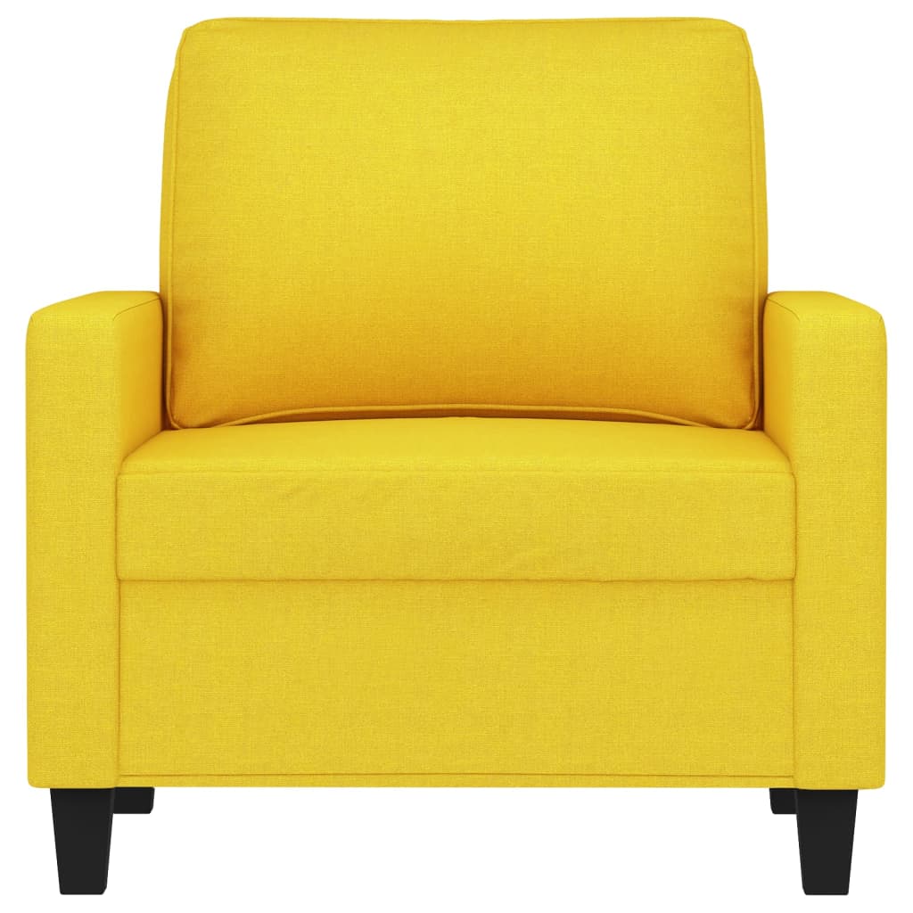 Fauteuil Jaune clair 60 cm Tissu Canapés vidaXL   