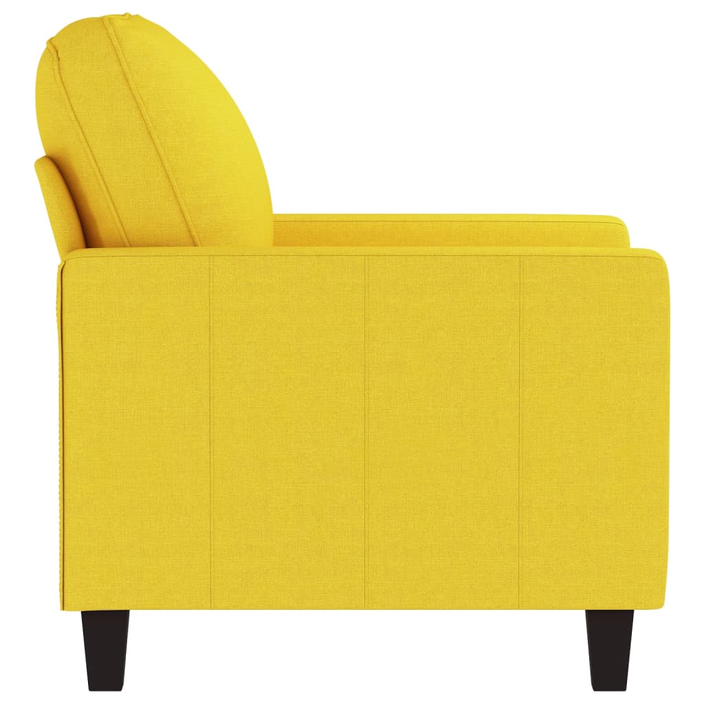 Fauteuil Jaune clair 60 cm Tissu Canapés vidaXL   