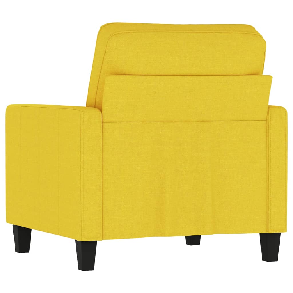 Fauteuil Jaune clair 60 cm Tissu Canapés vidaXL   