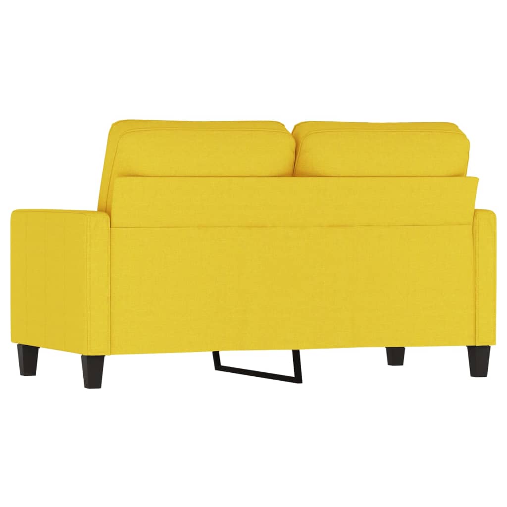 Canapé à 2 places Jaune clair 120 cm Tissu Canapés vidaXL   