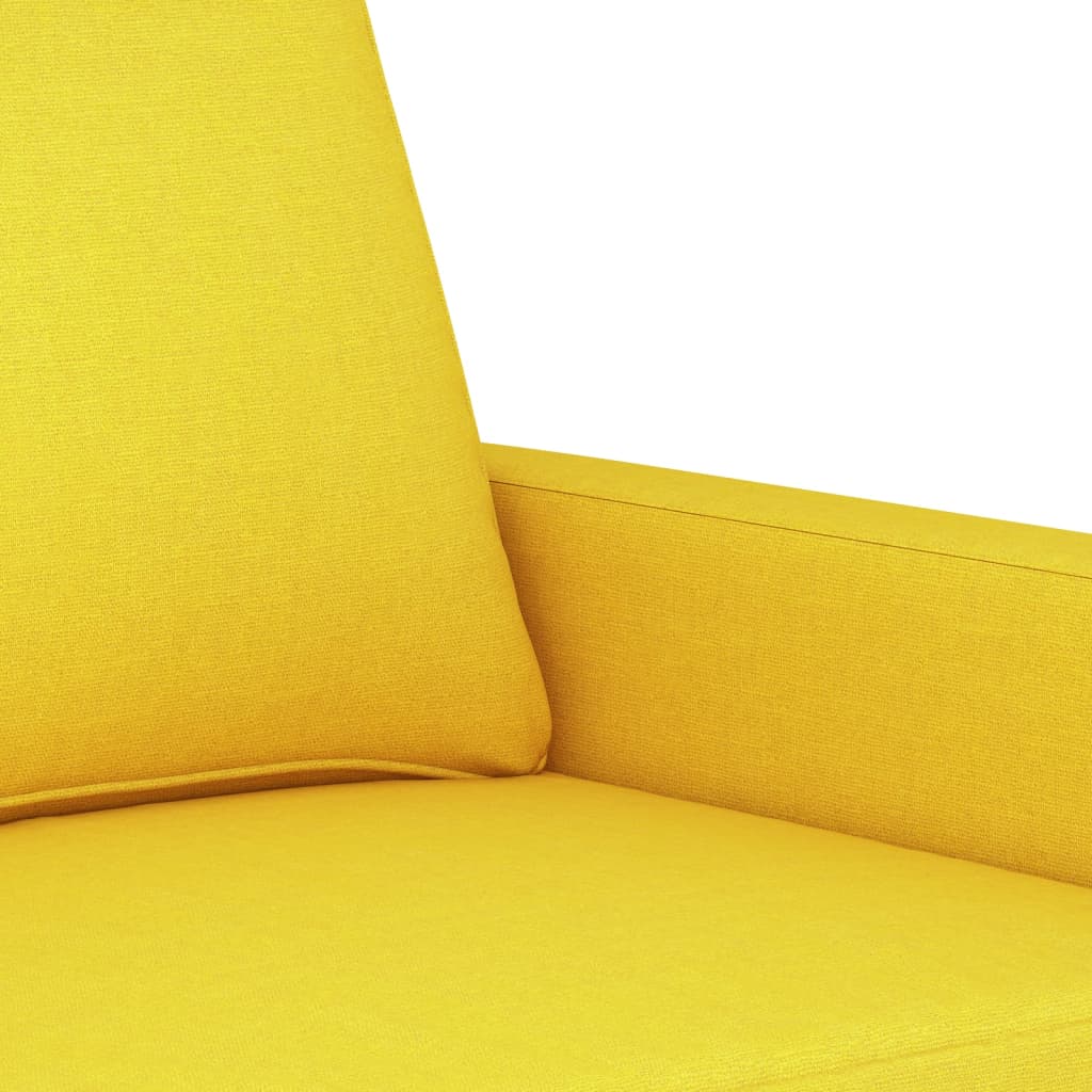 Canapé à 2 places Jaune clair 120 cm Tissu Canapés vidaXL   