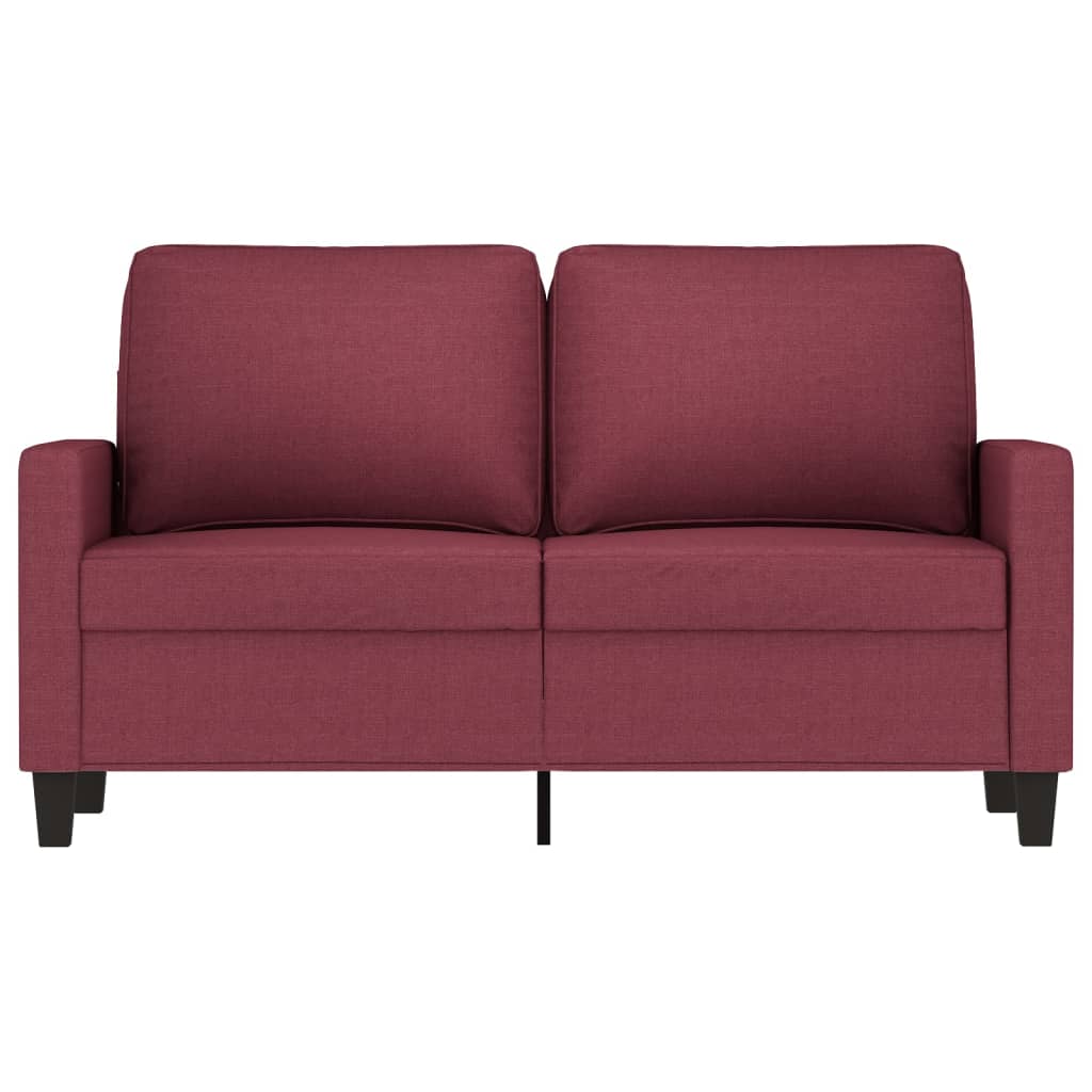 Canapé à 2 places Rouge bordeaux 120 cm Tissu Canapés vidaXL   