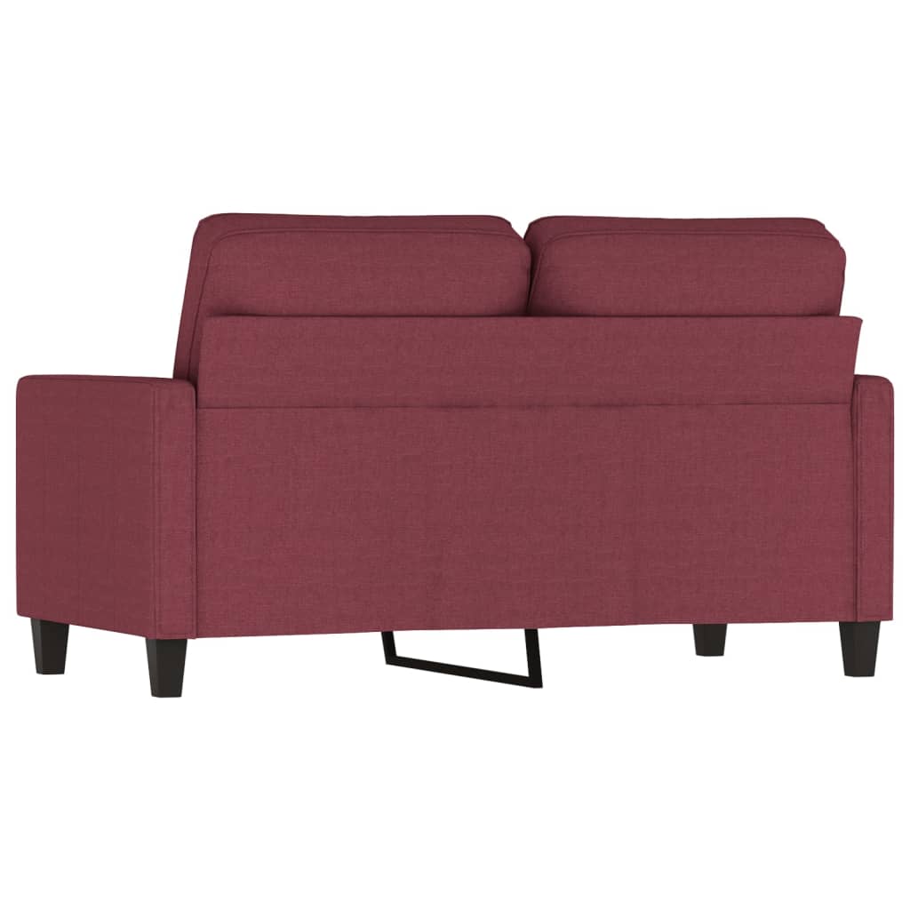 Canapé à 2 places Rouge bordeaux 120 cm Tissu Canapés vidaXL   