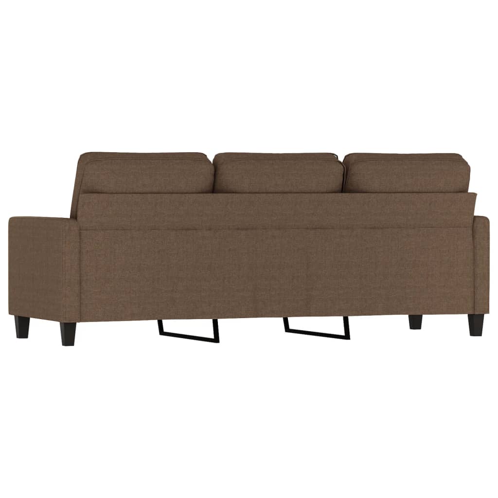 Canapé à 3 places Marron 180 cm Tissu Canapés vidaXL   