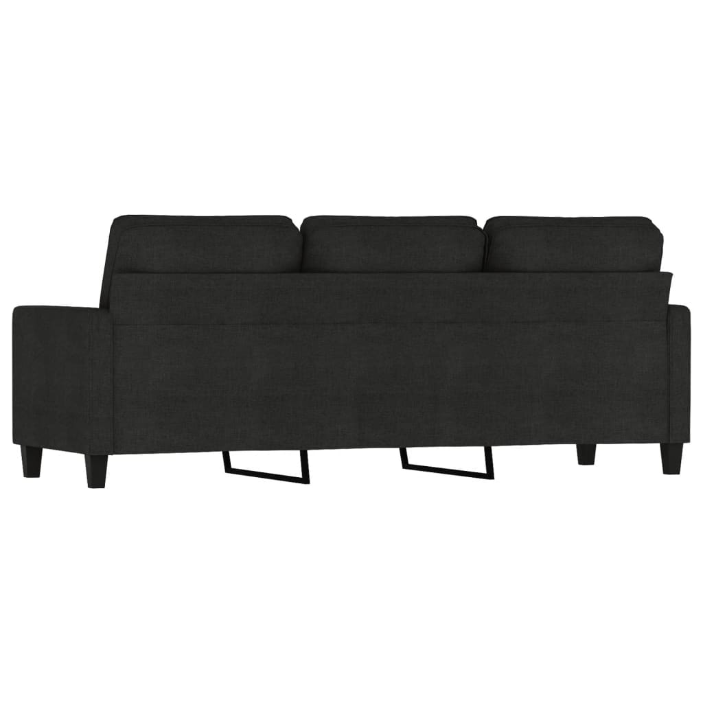 Canapé à 3 places Noir 180 cm Tissu Canapés vidaXL   