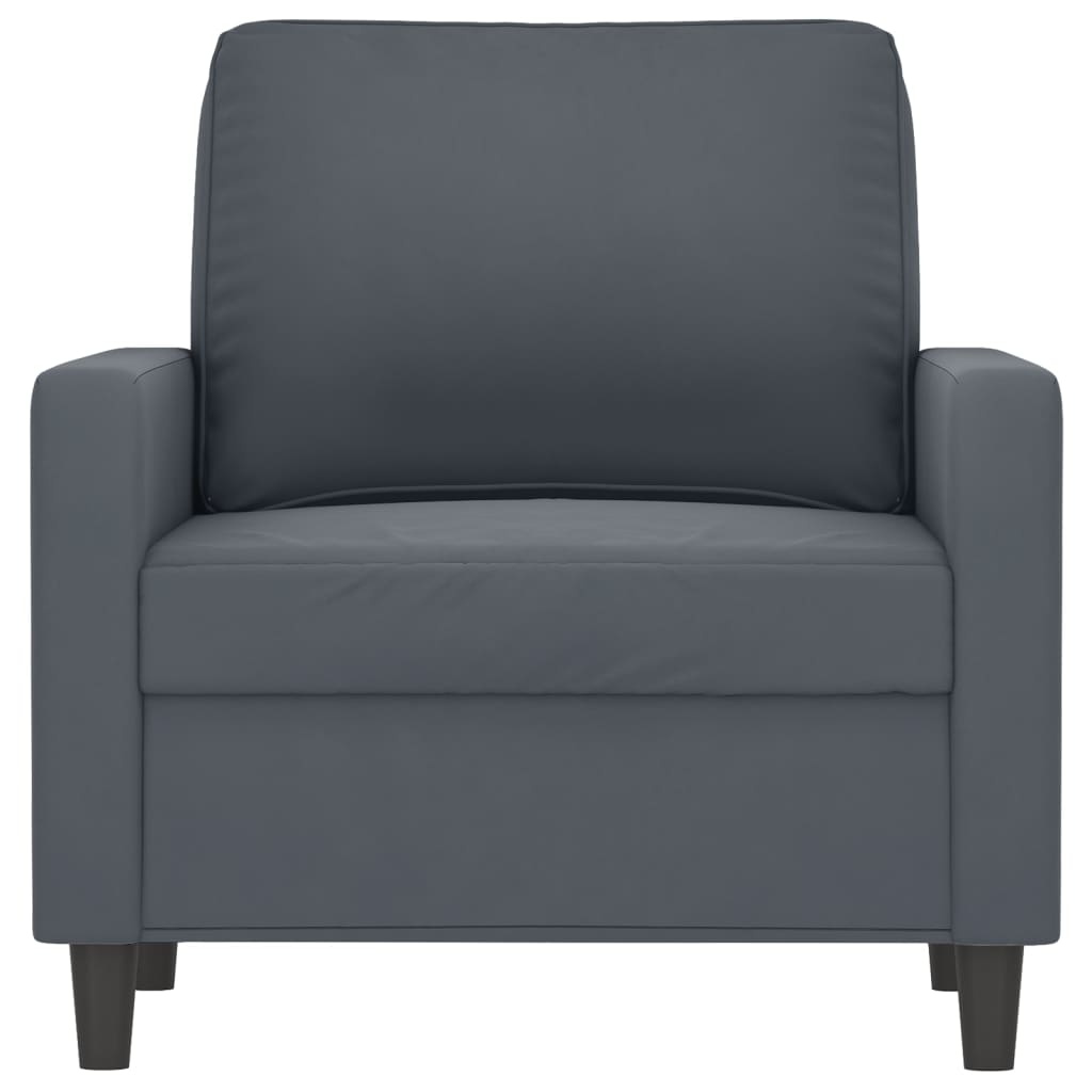 Fauteuil Gris foncé 60 cm Velours Canapés vidaXL   