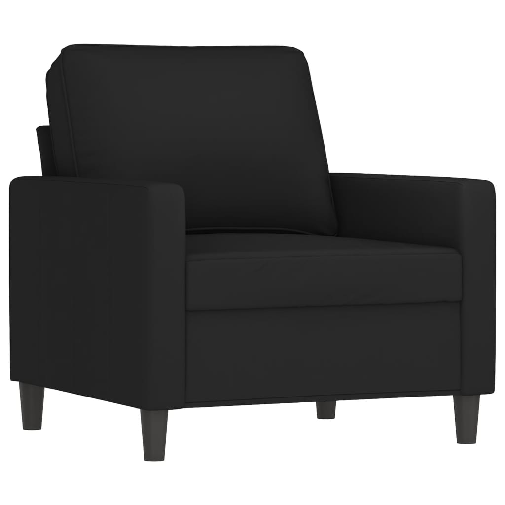 Fauteuil Noir 60 cm Velours Canapés vidaXL   