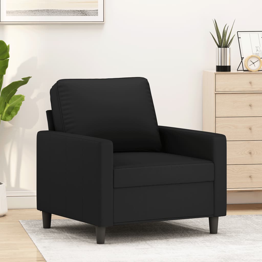 Fauteuil Noir 60 cm Velours Canapés vidaXL   