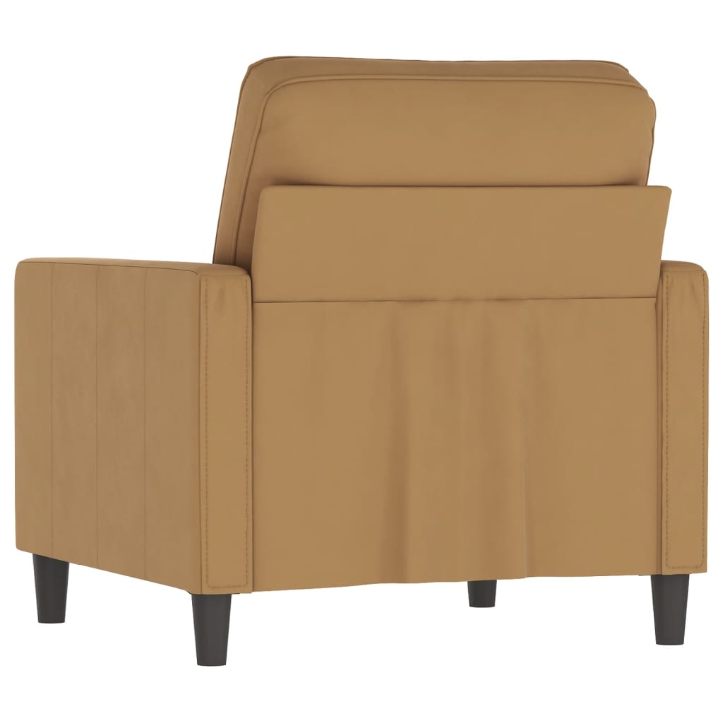 Fauteuil Marron 60 cm Velours Canapés vidaXL   