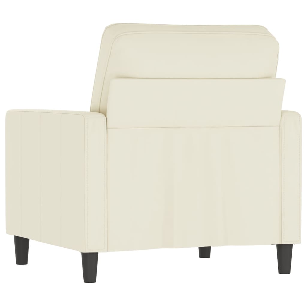 Fauteuil Crème 60 cm Velours Canapés vidaXL   