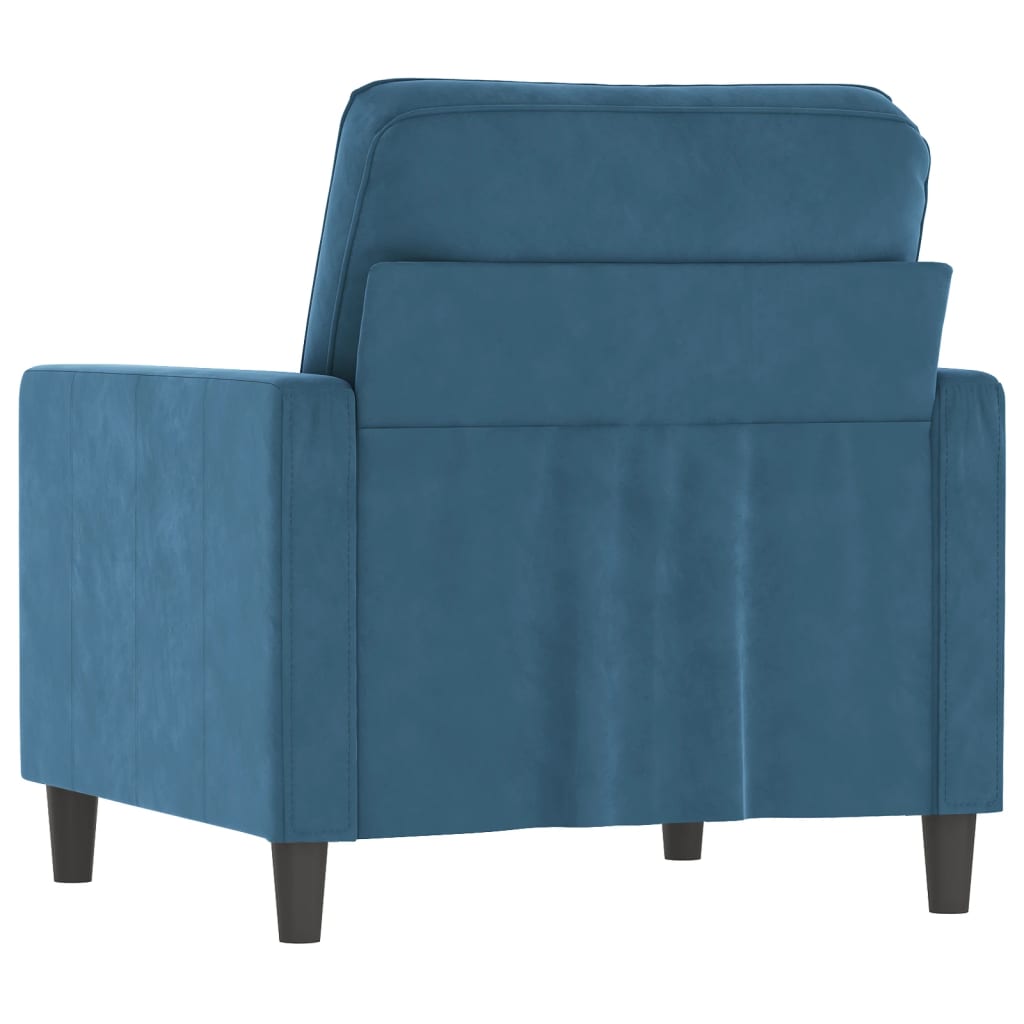 Fauteuil Bleu 60 cm Velours Canapés vidaXL   