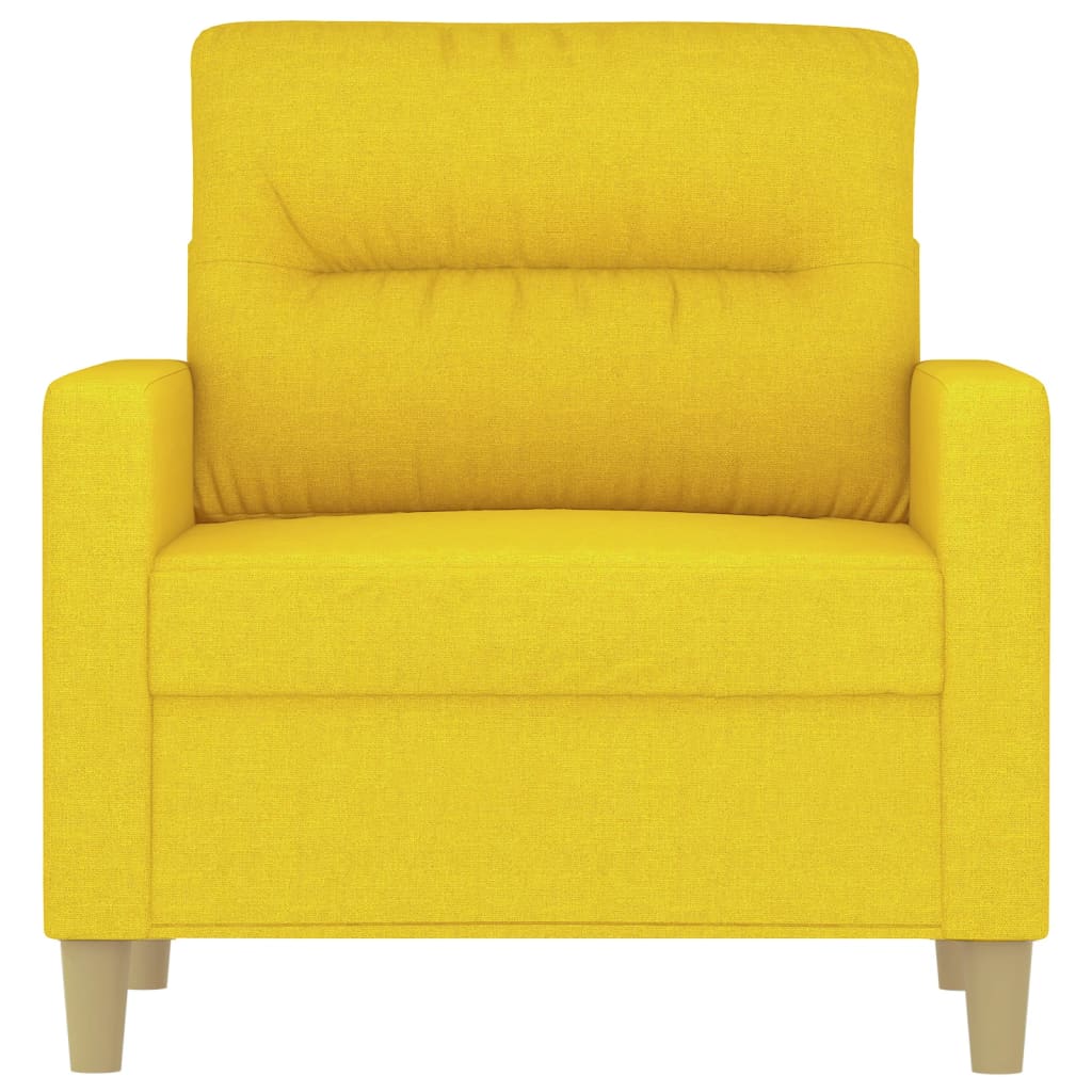 Fauteuil Jaune clair 60 cm Tissu Canapés vidaXL   