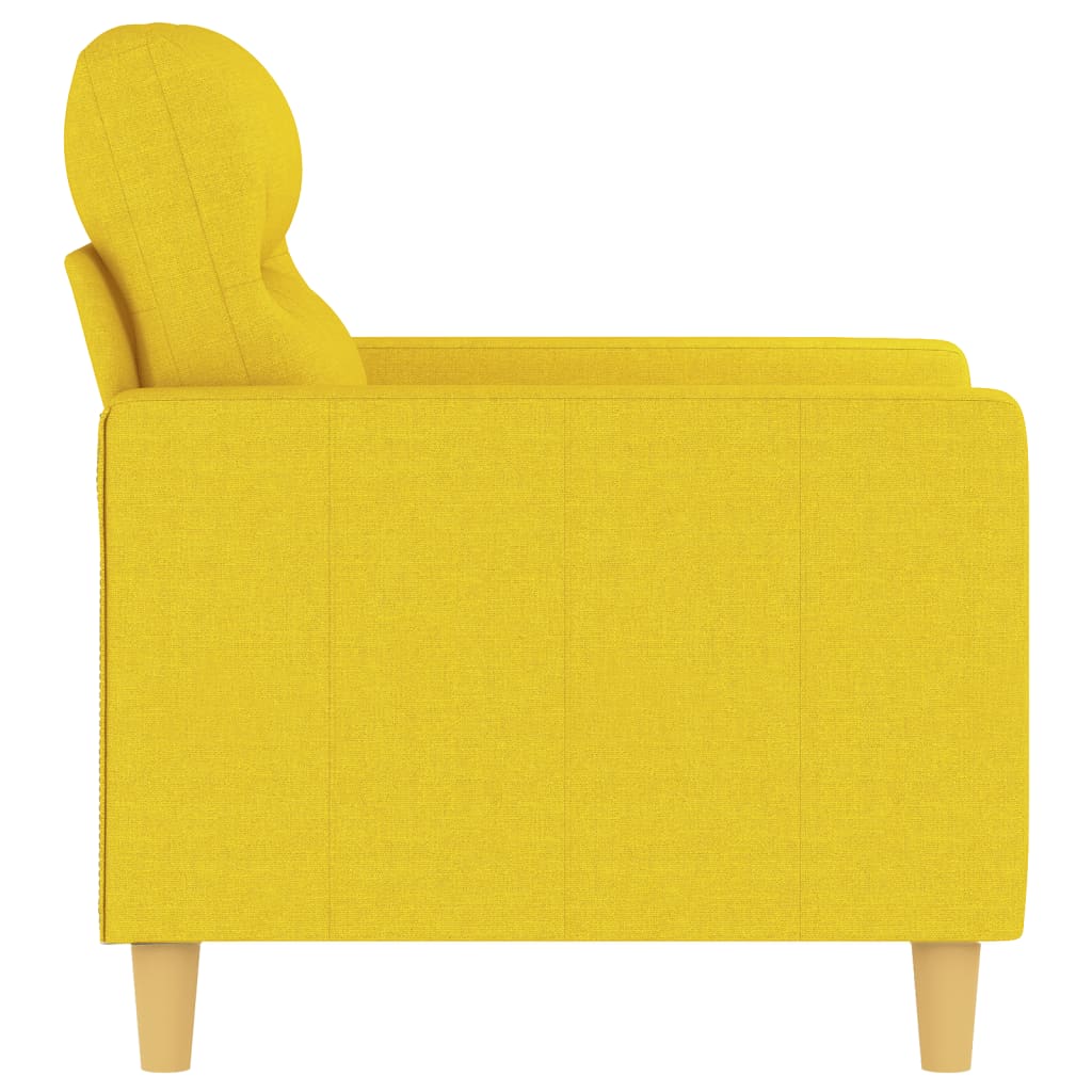 Fauteuil Jaune clair 60 cm Tissu Canapés vidaXL   