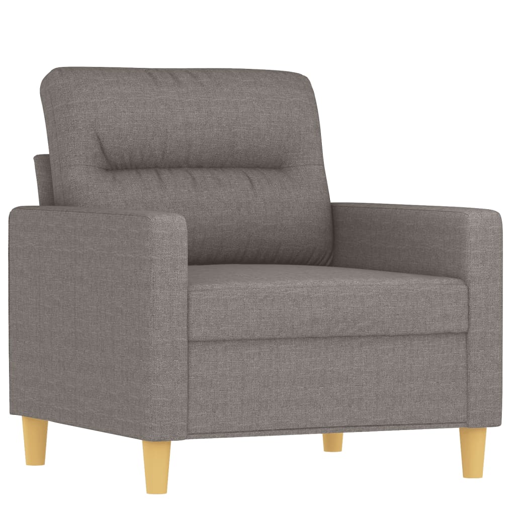 Fauteuil Taupe 60 cm Tissu Canapés vidaXL   