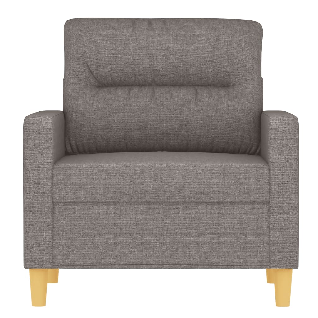 Fauteuil Taupe 60 cm Tissu Canapés vidaXL   