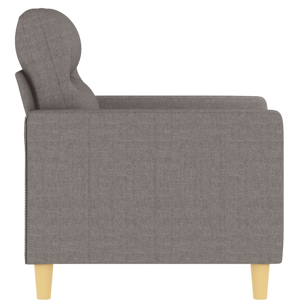 Fauteuil Taupe 60 cm Tissu Canapés vidaXL   