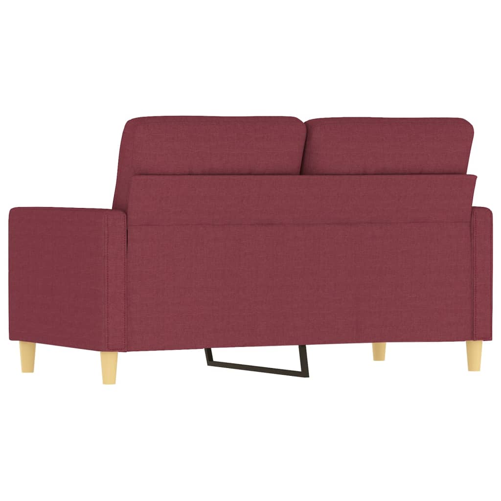 Canapé à 2 places Rouge bordeaux 120 cm Tissu Canapés vidaXL   