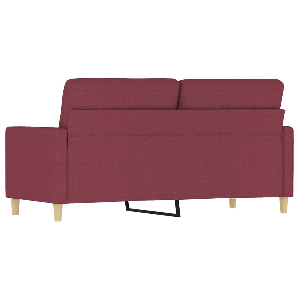 Canapé à 2 places Rouge bordeaux 140 cm Tissu Canapés vidaXL   