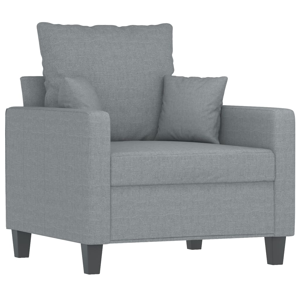 Fauteuil Gris clair 60 cm Tissu Canapés vidaXL   