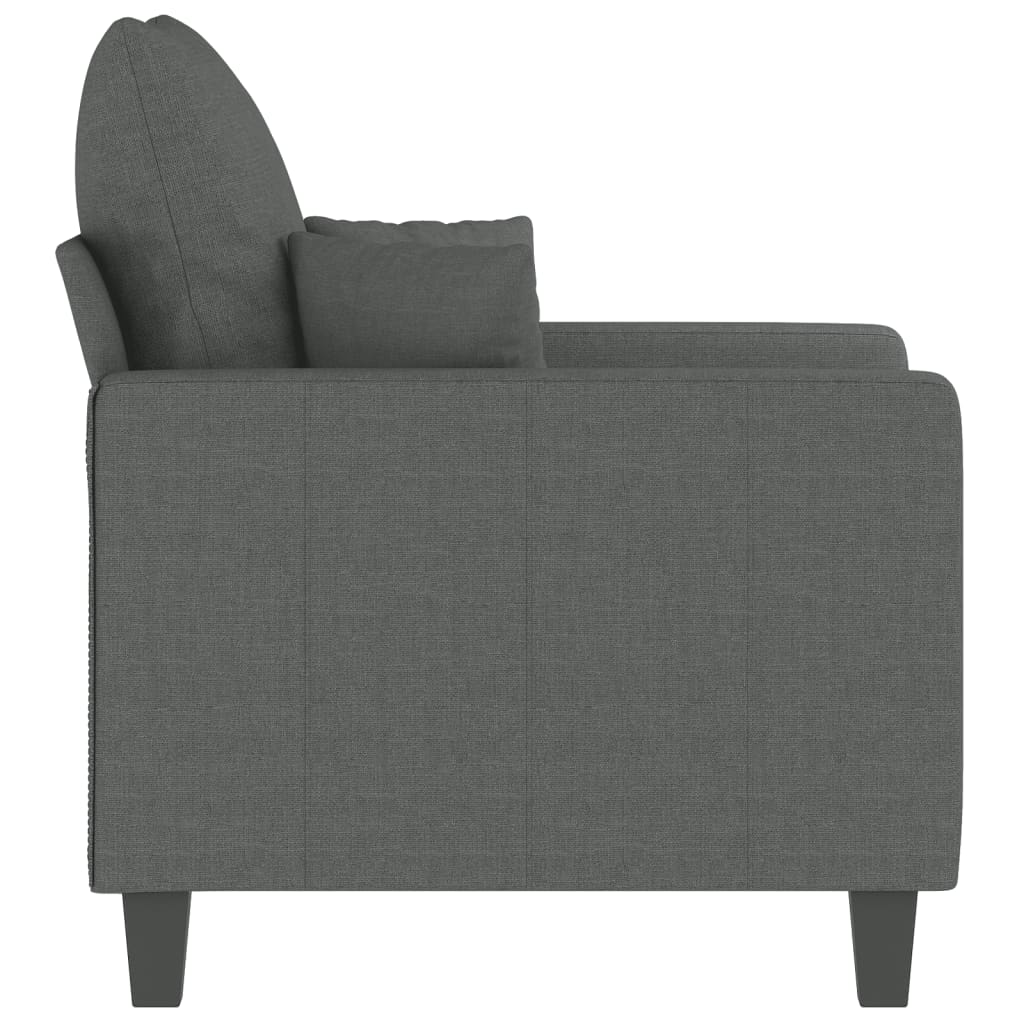 Fauteuil Gris foncé 60 cm Tissu Canapés vidaXL   