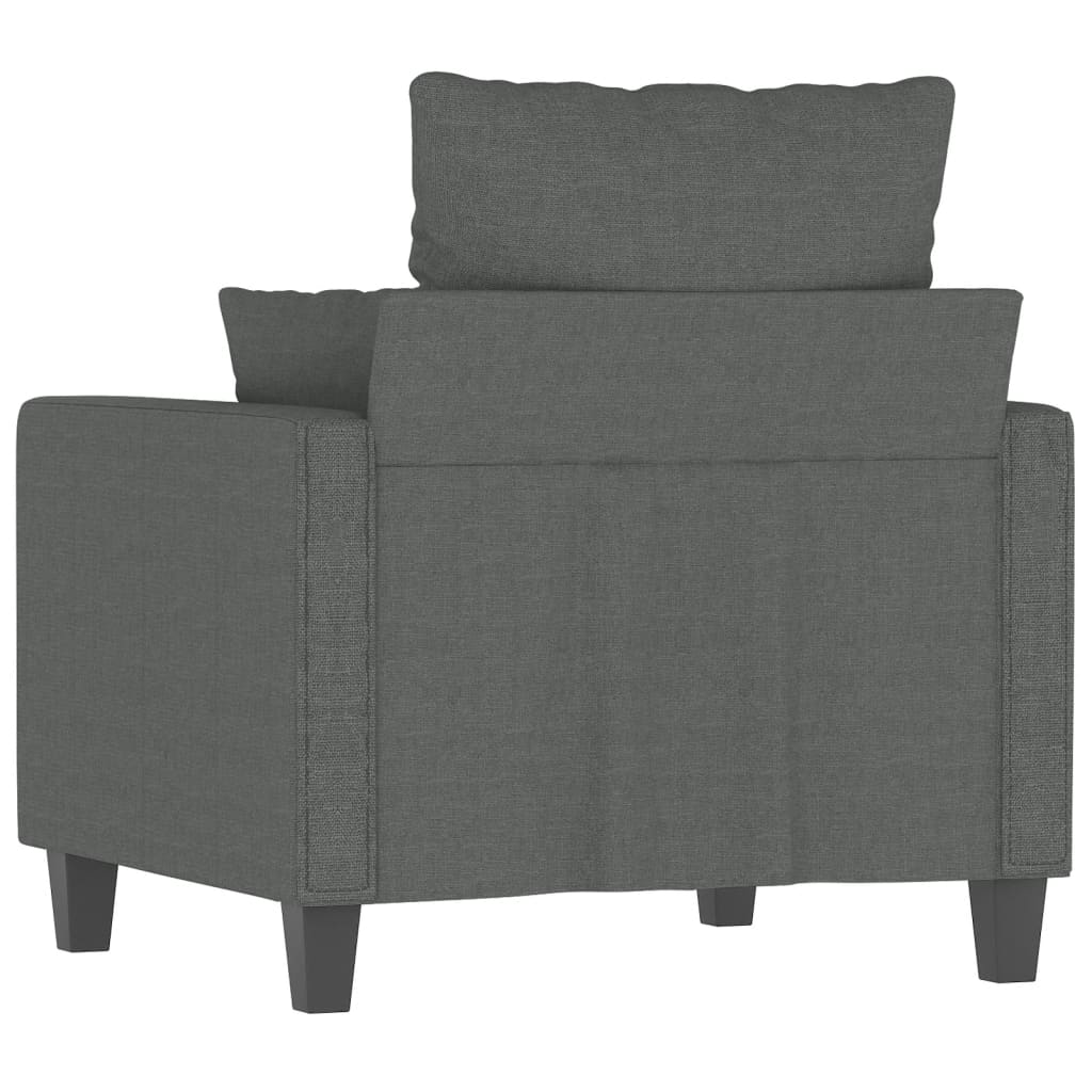 Fauteuil Gris foncé 60 cm Tissu Canapés vidaXL   