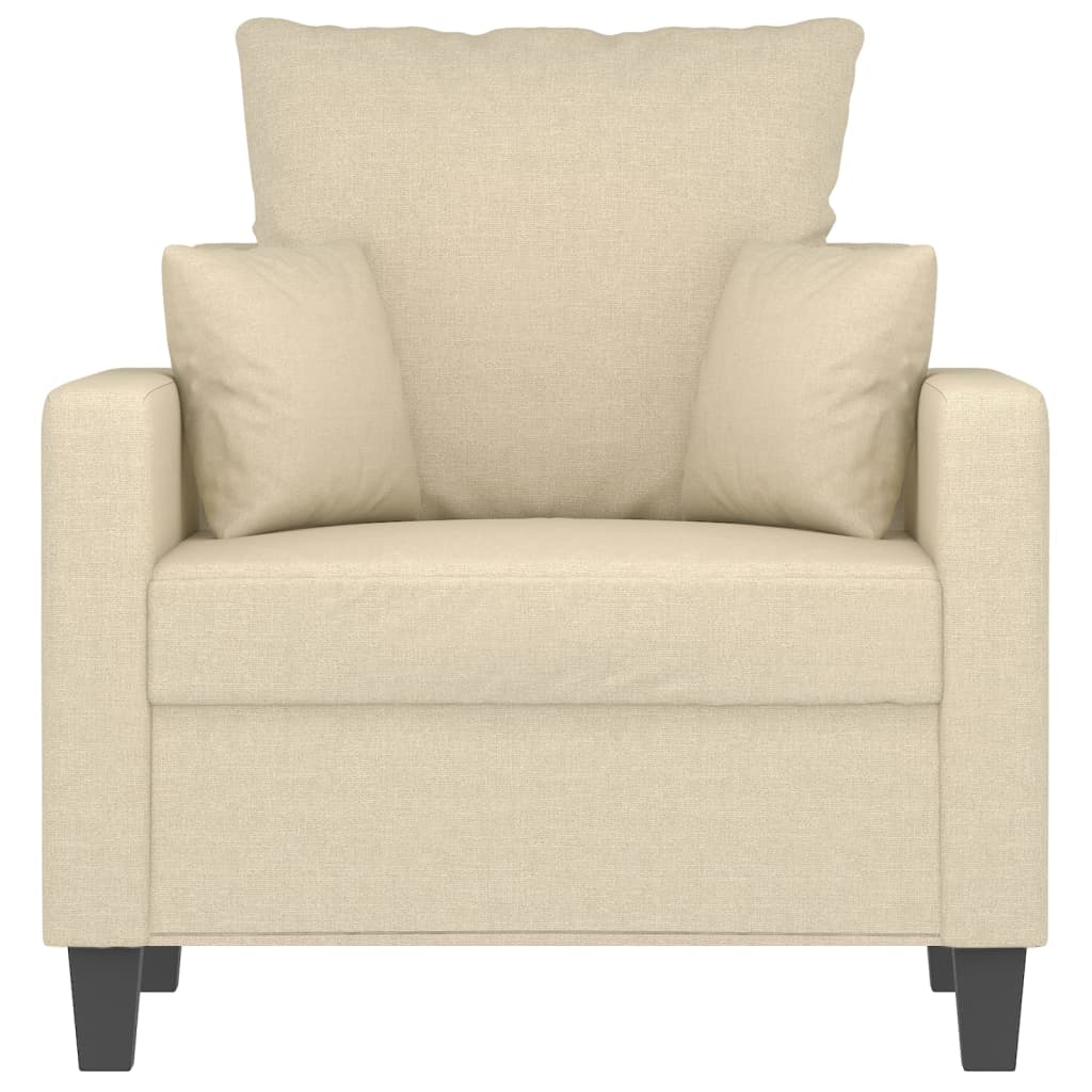 Fauteuil Crème 60 cm Tissu Canapés vidaXL   