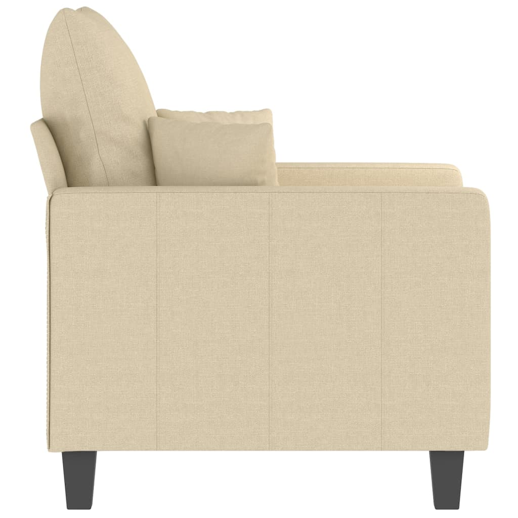 Fauteuil Crème 60 cm Tissu Canapés vidaXL   