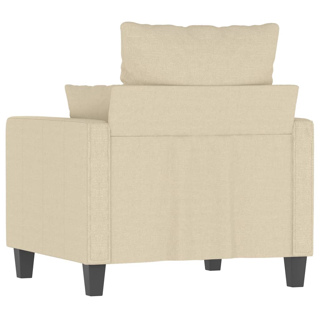 Fauteuil Crème 60 cm Tissu Canapés vidaXL   