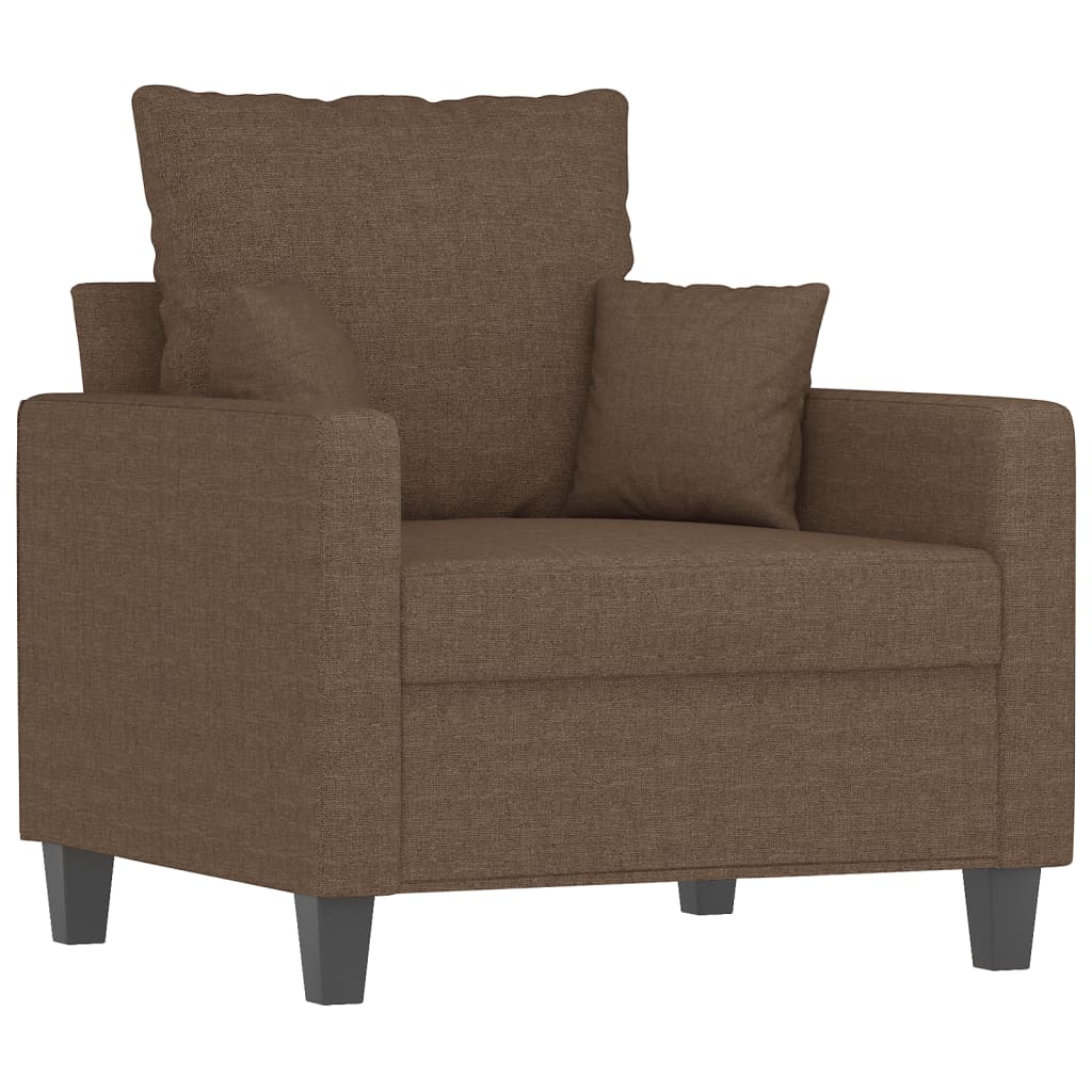 Fauteuil Marron 60 cm Tissu Canapés vidaXL   