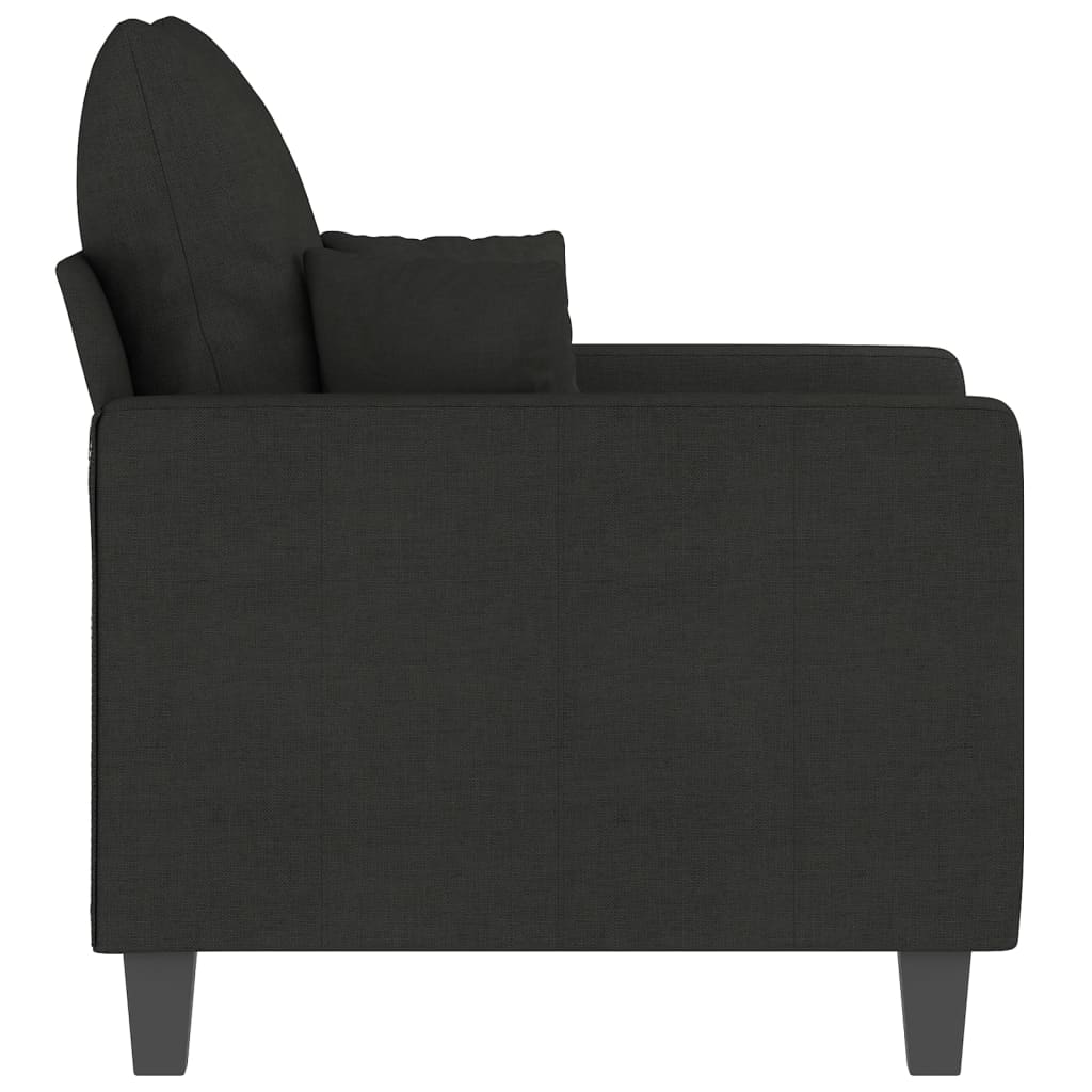 Fauteuil Noir 60 cm Tissu Canapés vidaXL   