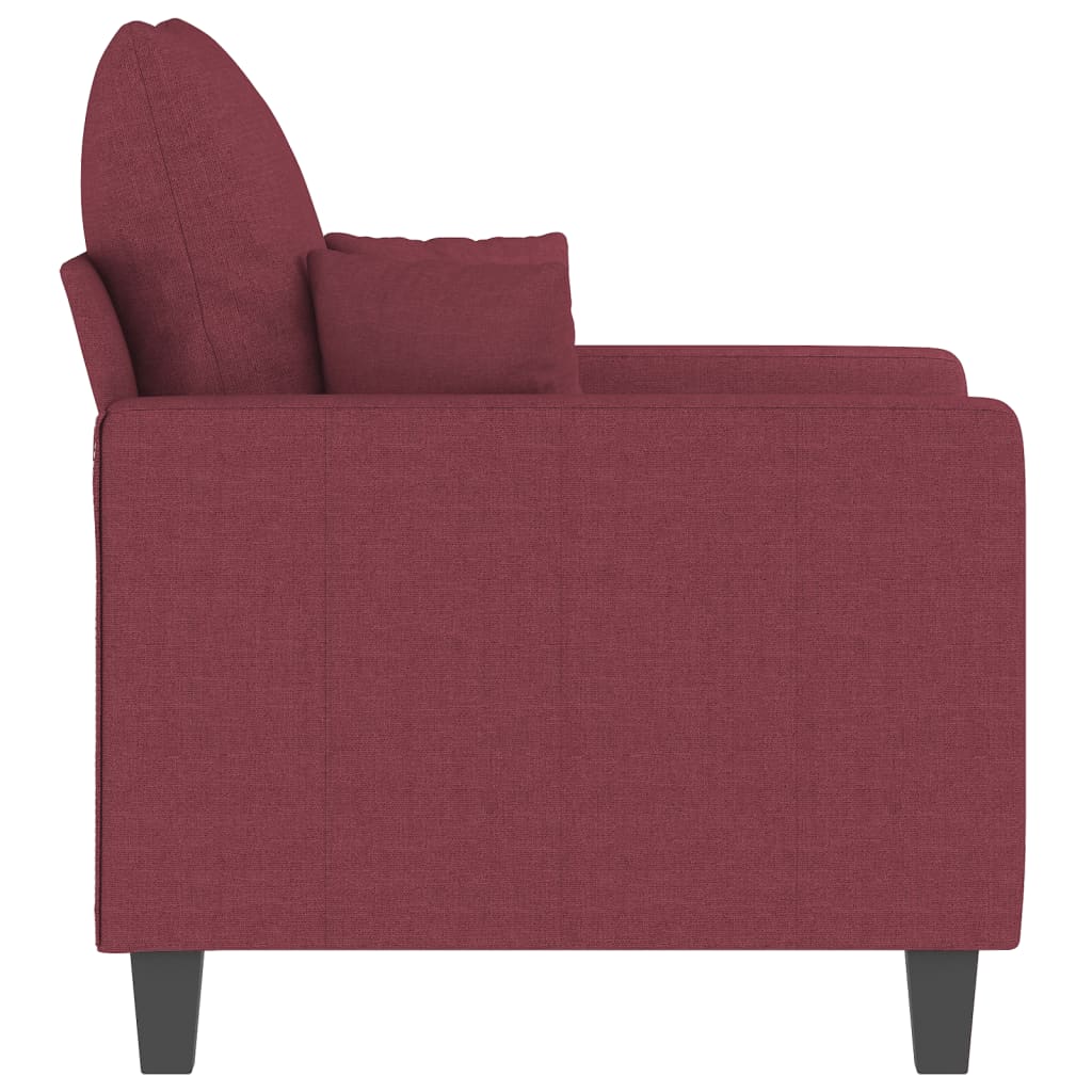 Fauteuil Rouge bordeaux 60 cm Tissu Canapés vidaXL   