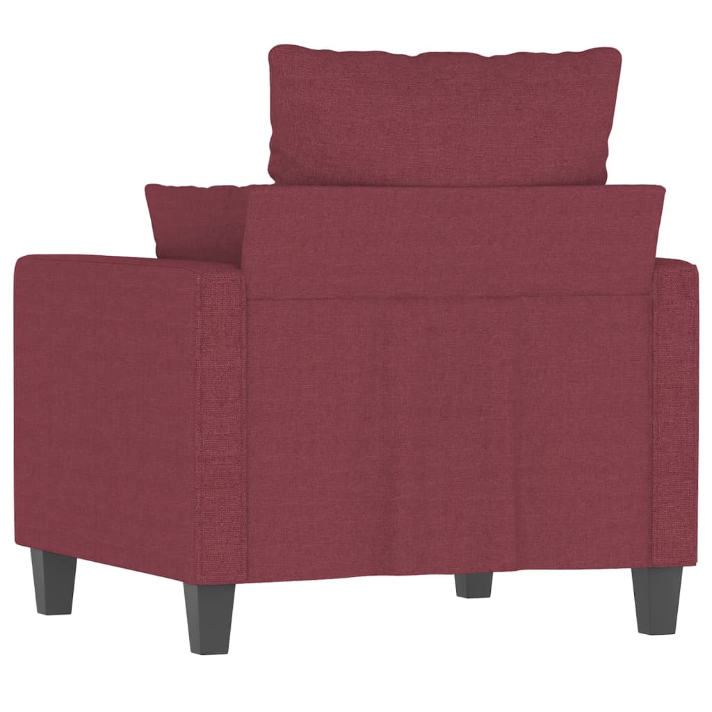 Fauteuil Rouge bordeaux 60 cm Tissu Canapés vidaXL   