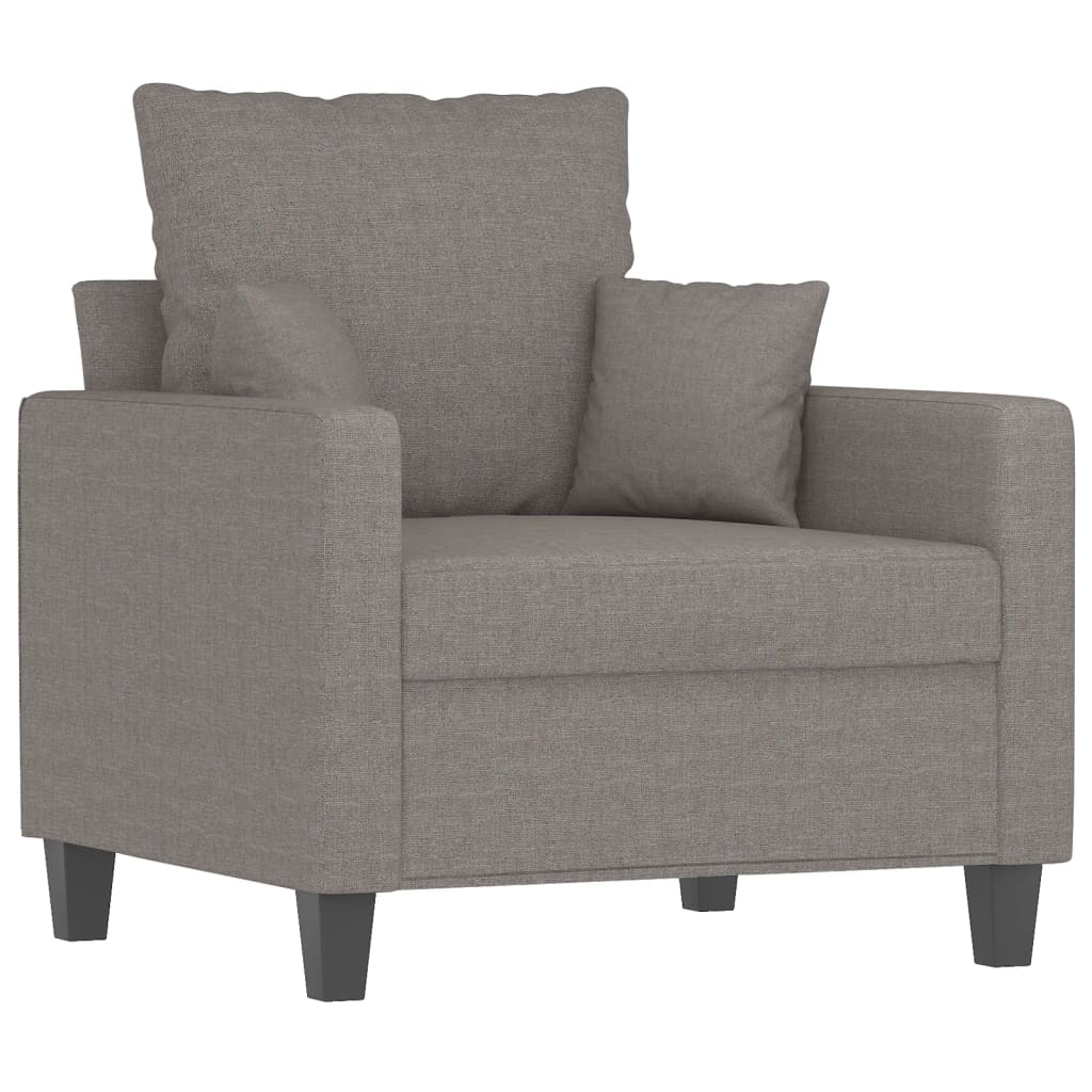 Fauteuil Taupe 60 cm Tissu Canapés vidaXL   