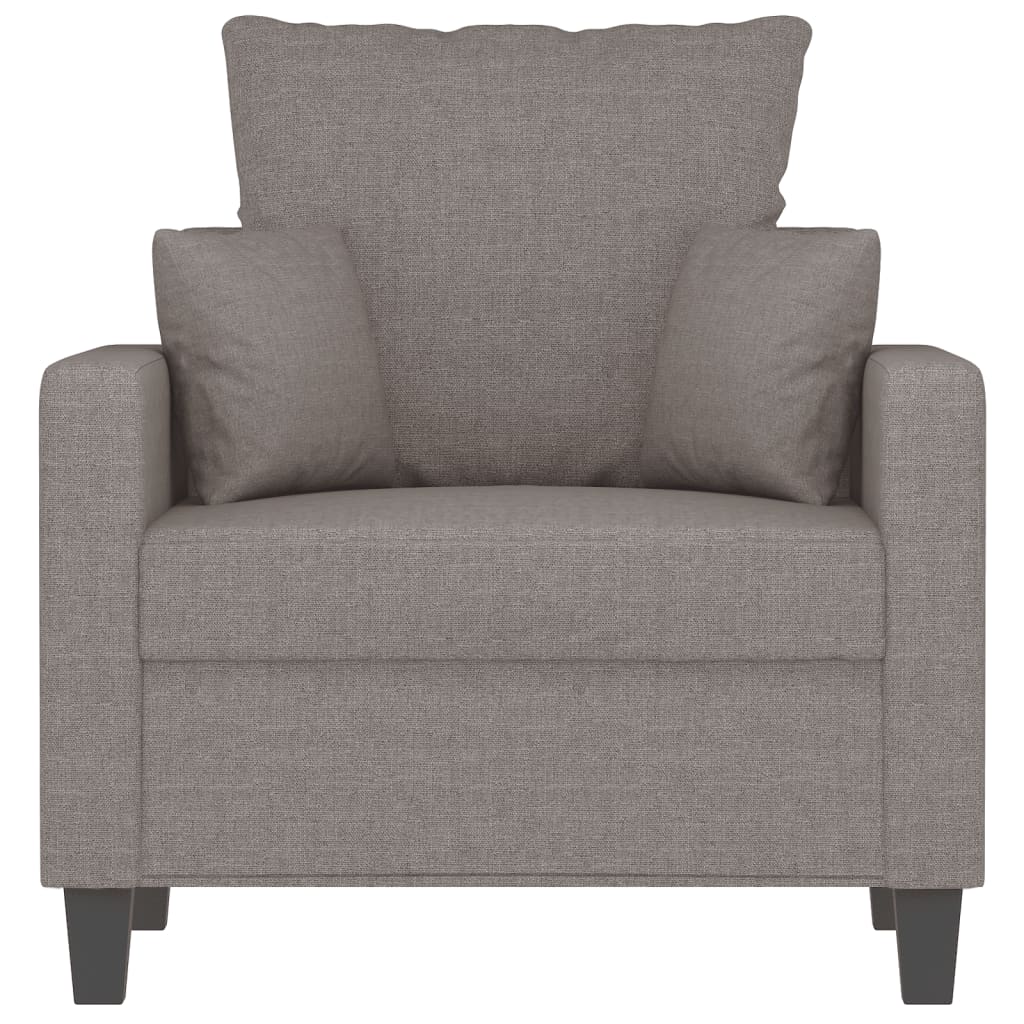 Fauteuil Taupe 60 cm Tissu Canapés vidaXL   