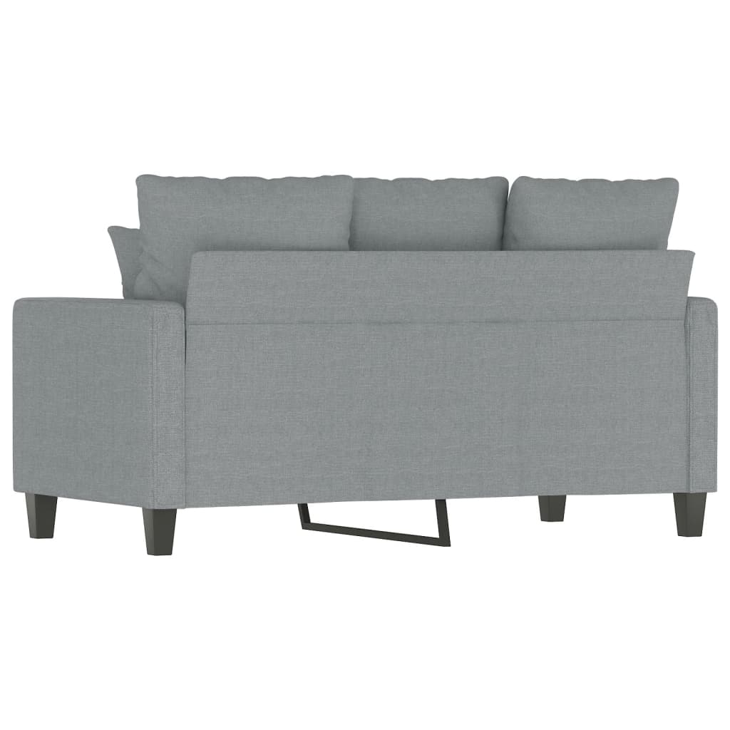 Canapé à 2 places Gris clair 120 cm Tissu Canapés vidaXL   