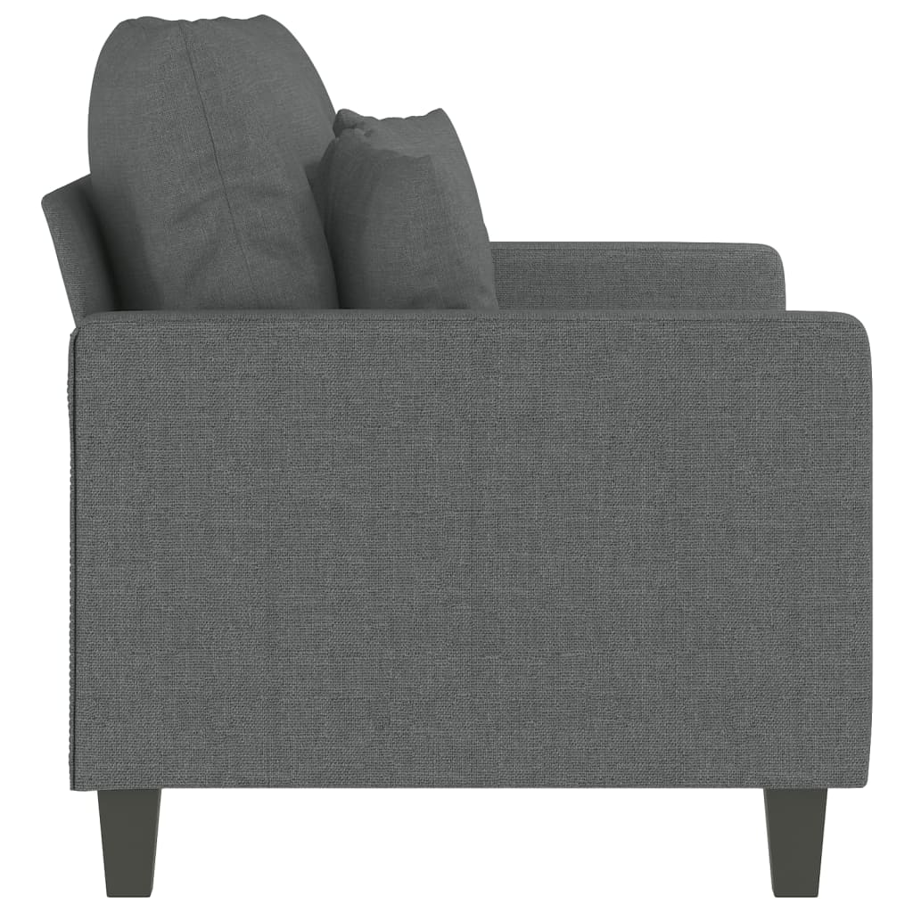 Canapé à 2 places Gris foncé 120 cm Tissu Canapés vidaXL   