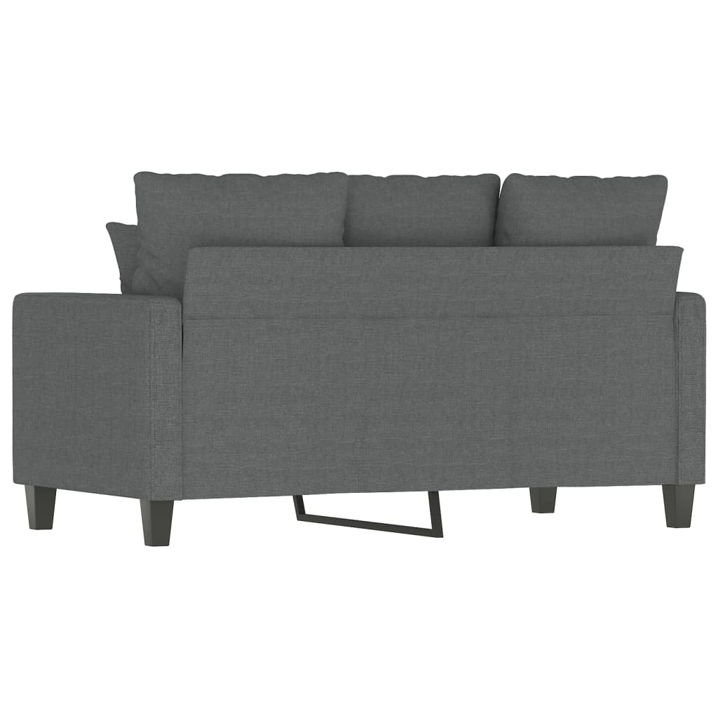 Canapé à 2 places Gris foncé 120 cm Tissu Canapés vidaXL   