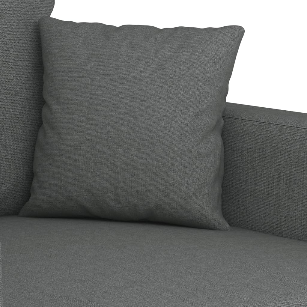 Canapé à 2 places Gris foncé 120 cm Tissu Canapés vidaXL   