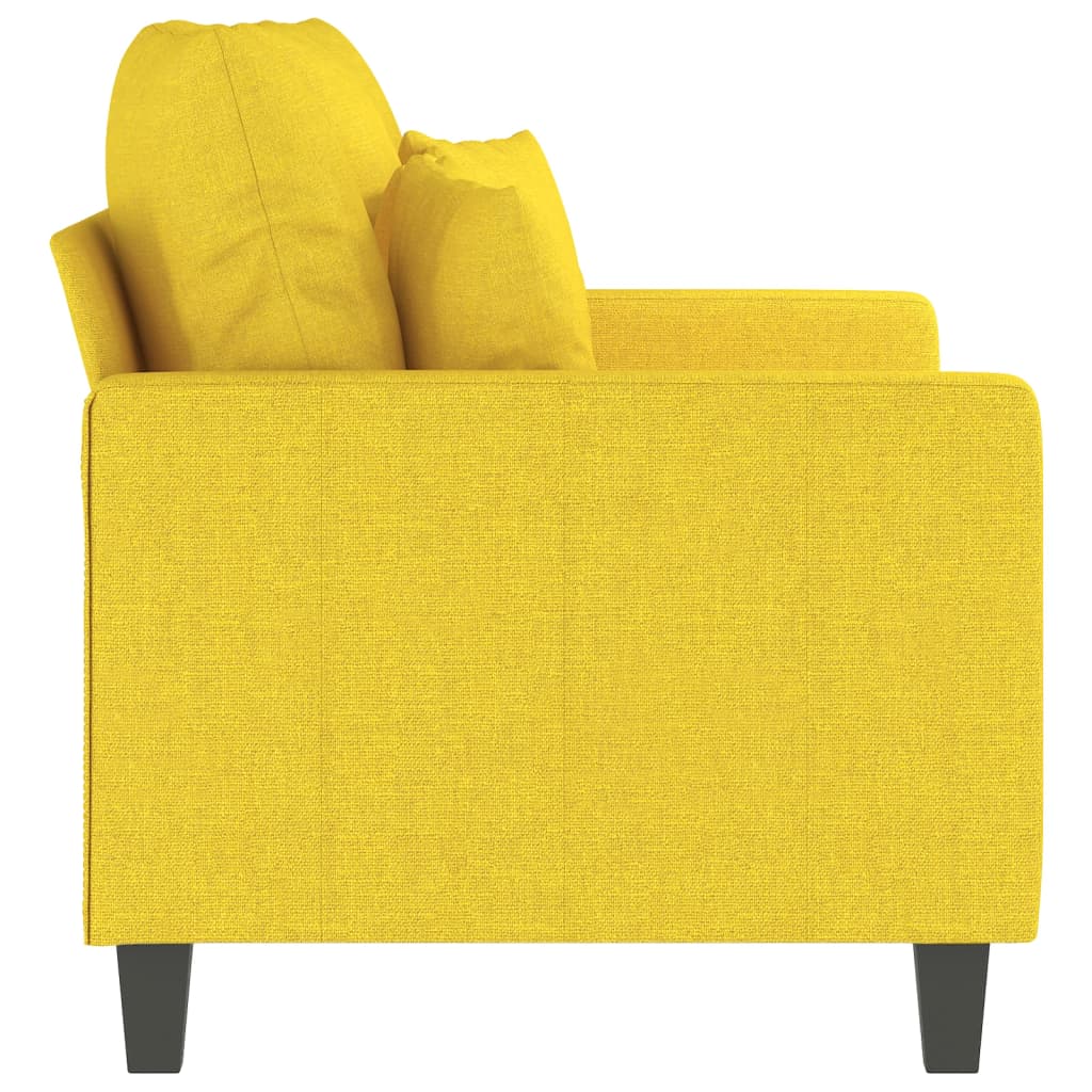 Canapé à 2 places Jaune clair 120 cm Tissu Canapés vidaXL   