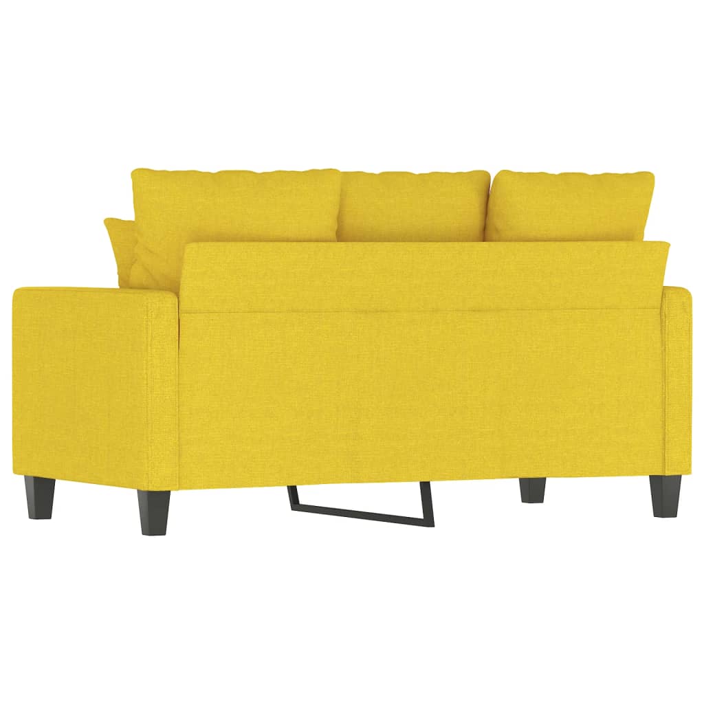 Canapé à 2 places Jaune clair 120 cm Tissu Canapés vidaXL   