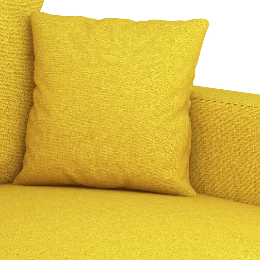 Canapé à 2 places Jaune clair 120 cm Tissu Canapés vidaXL   