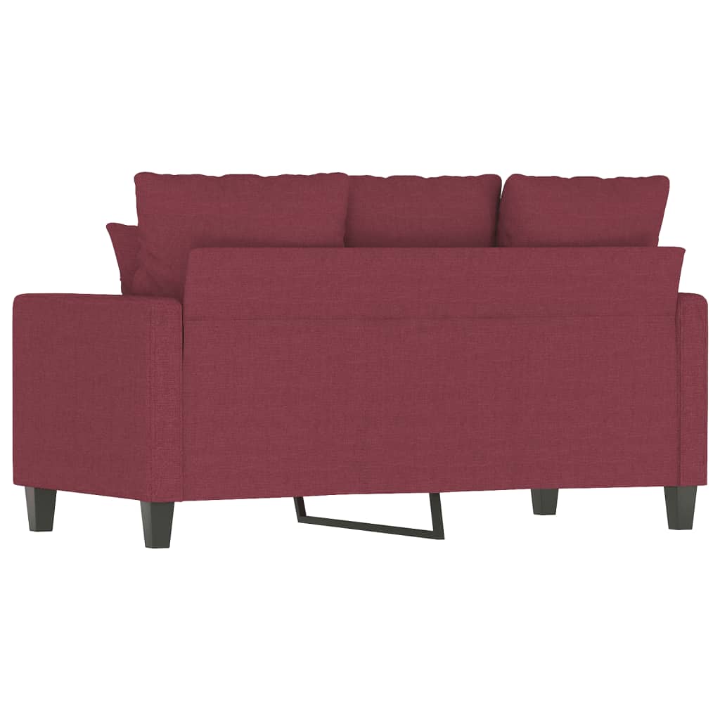 Canapé à 2 places Rouge bordeaux 120 cm Tissu Canapés vidaXL   