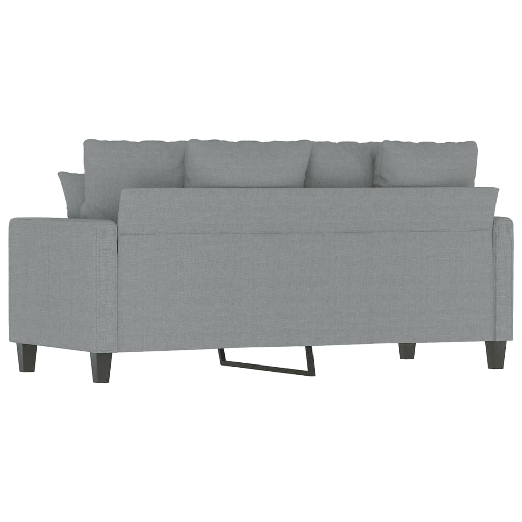 Canapé à 2 places Gris clair 140 cm Tissu Canapés vidaXL   