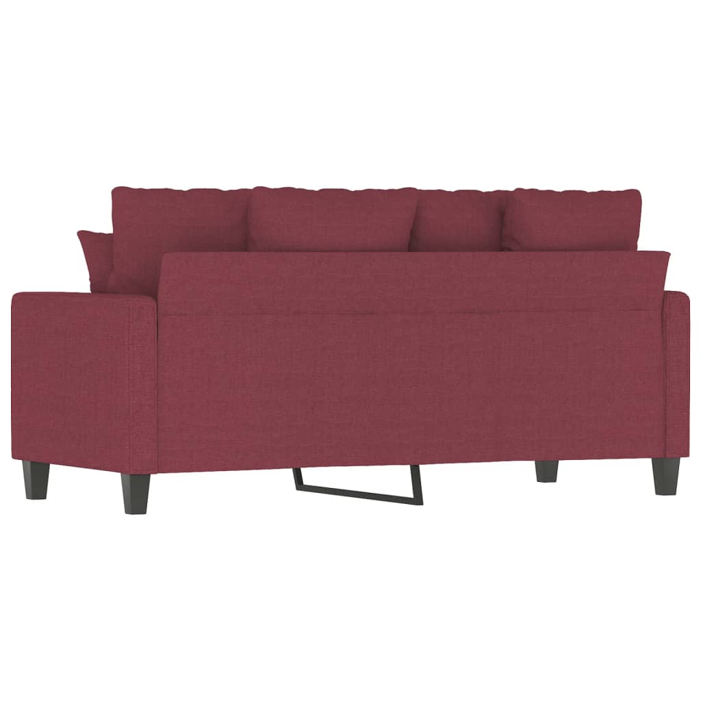 Canapé à 2 places Rouge bordeaux 140 cm Tissu Canapés vidaXL   