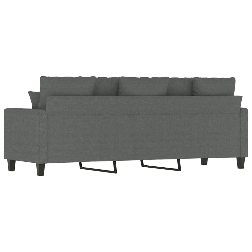 Canapé à 3 places Gris foncé 180 cm Tissu Canapés vidaXL   