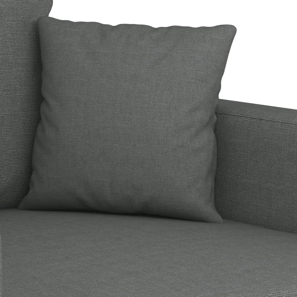 Canapé à 3 places Gris foncé 180 cm Tissu Canapés vidaXL   