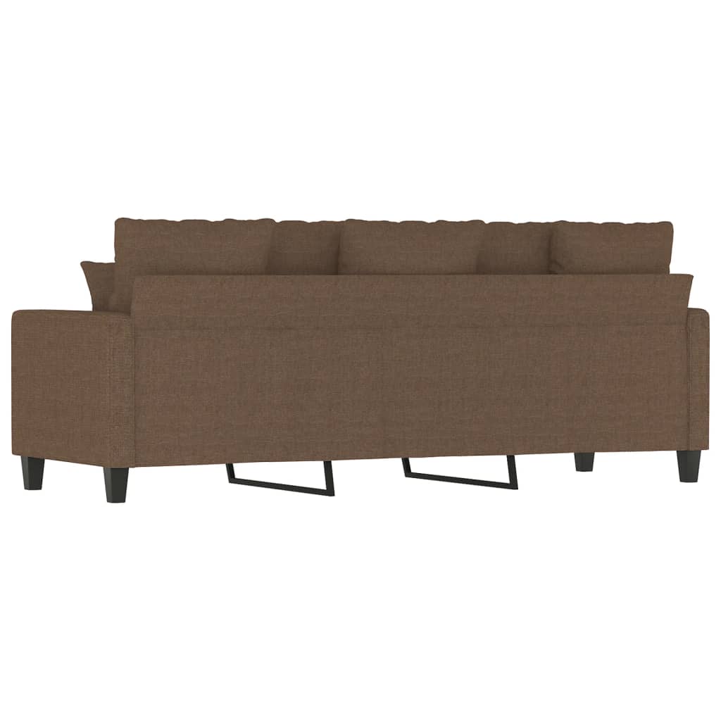 Canapé à 3 places Marron 180 cm Tissu Canapés vidaXL   