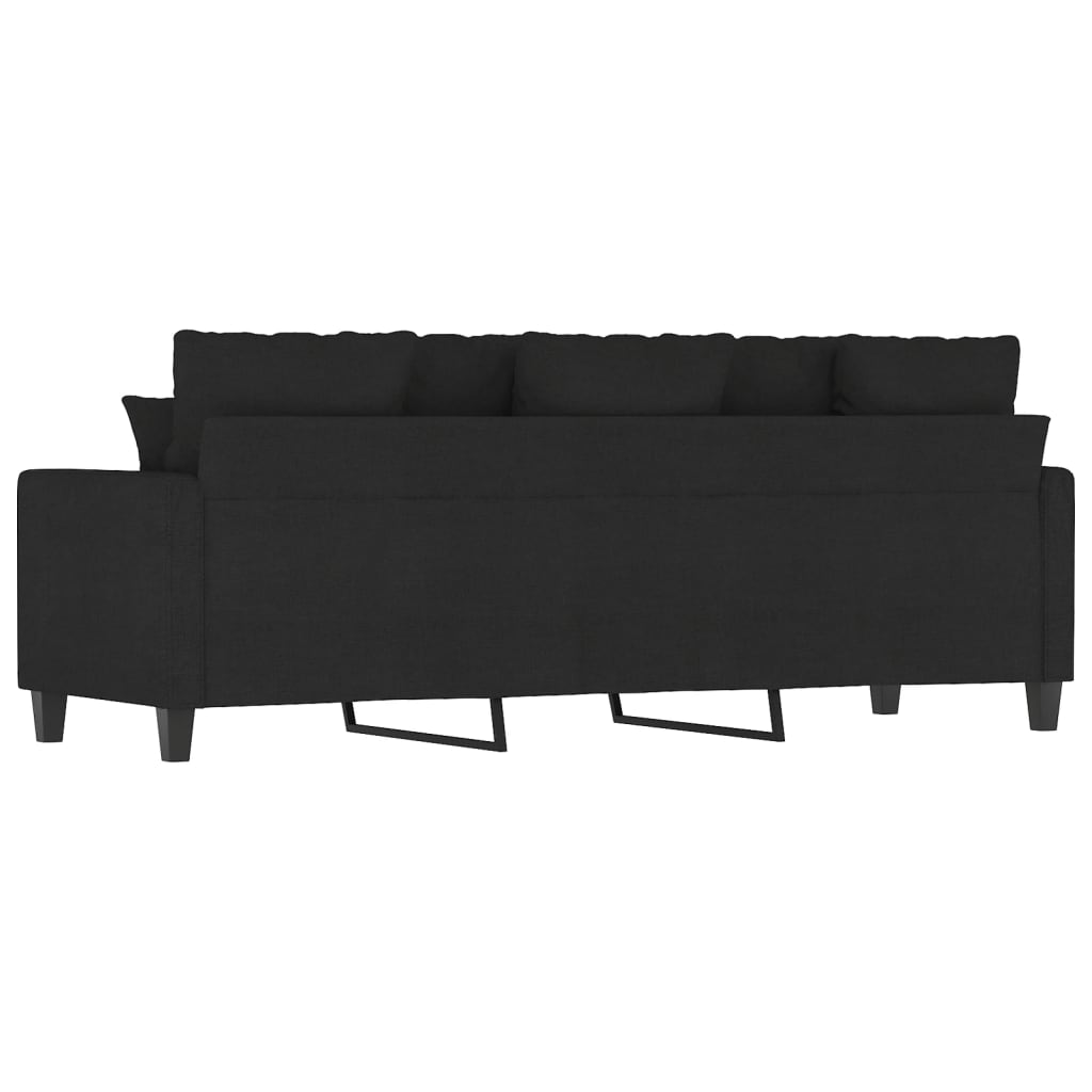 Canapé à 3 places Noir 180 cm Tissu Canapés vidaXL   