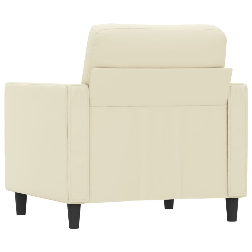 Fauteuil Crème 60 cm Similicuir Canapés vidaXL